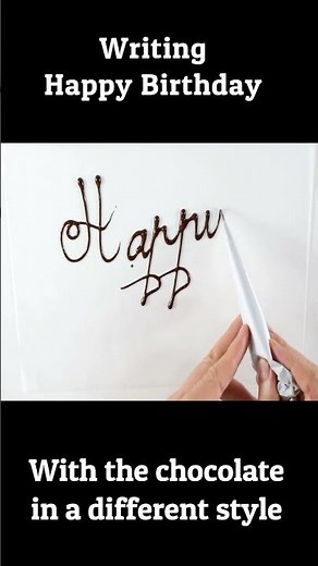 HOW TO WRITE ON CAKES - TIPS AND TRICKS// The Easy Way to Write with Chocolate #shorts