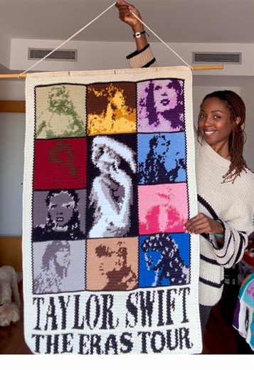 Intarsia Tapestry Crochet Inspired by Taylor Swift