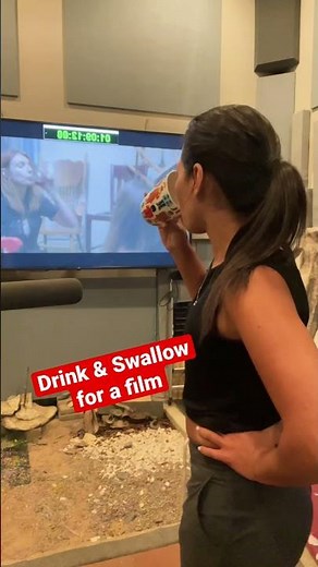 Drink & swallow sound for a film