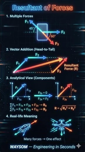 Resultant of Forces | Vector Method Explained Visually