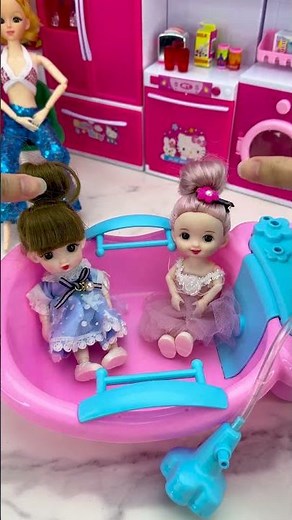 Satisfying With Unboxing Barbie Bathroom Toys, ASMR Video #shorts