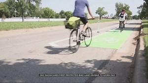 OKC Showcases First Bike Lane On Bike To Work Day