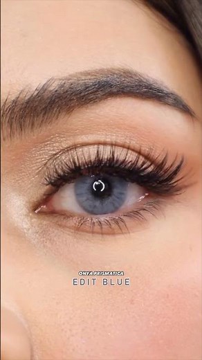 Bright and Natural Blue Colored Contacts - Realistic Blue Lenses For Brown Eyes - Before & After