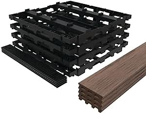 InstaDeck® Outdoor Flooring Tropical Walnut Kit