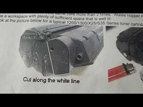 How to refill HP LaserJet toner cartridge تعبئة الحبر بطريقة سهلة جداً حسب الكتالوج