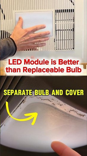 Bath Fan LED Module is better than Separate Bulb and Cover - #diy #renovation #bathroom