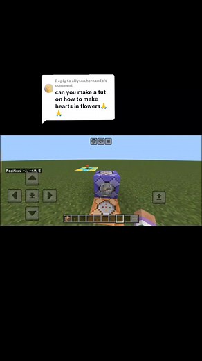 Minecraft Flower Heart Building Tutorial