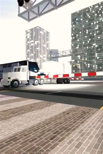 Amtrak train vs semi truck and a box truck #short