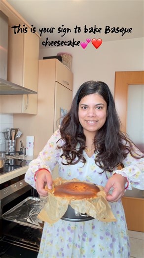 My First Time Baking Burnt Basque Cheesecake | Creamiest Cheesecake Recipe 🍰
