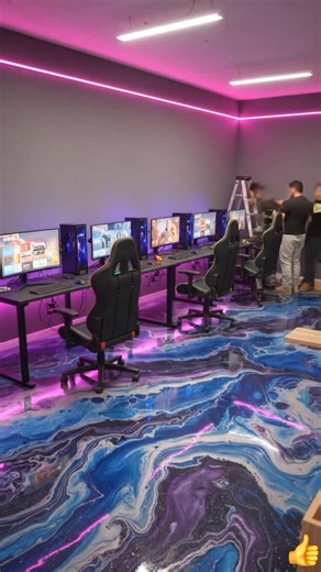 Epoxy Luxury Gaming Room 👌 || #shorts #trending #epoxyfloor #youtubeshorts #diy
