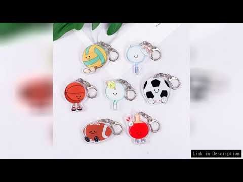 Football Rugby Volleyball Cute Cartoon Characters Backpack Keychain Accessories Acrylic Backpack Pen