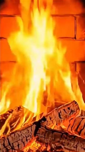 Cozy Crackling Fire 🔥 Relaxing Fireplace Ambience (No Music) | 4K Fire Sounds #Shorts