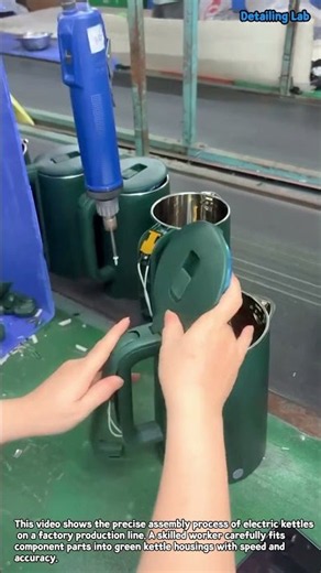 Electric Kettle Factory Assembly Process #worker #process #factory #assembly #manufacturing