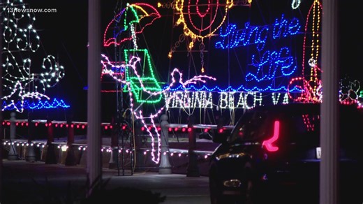 Virginia Beach Boardwalk lights up for the holidays