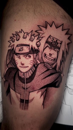 Naruto and Jiraiya Anime Tattoo Video