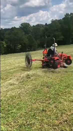 Incredible time saving tractor rake attachment!