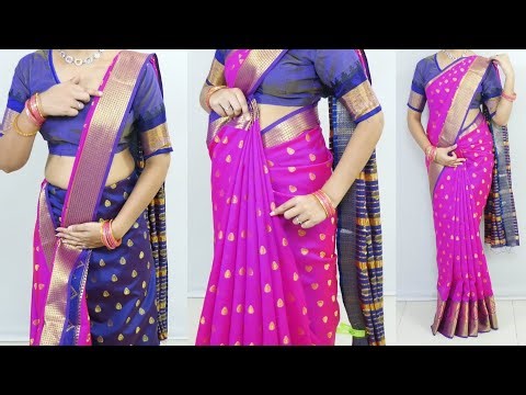 Beginners saree draping tutorial | Easy saree draping with perfect pleats | Simple wearing style