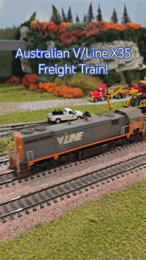 HO Scale Auscision V/Line X35 Victorian Railways Freight Train Passes MOW Crew!