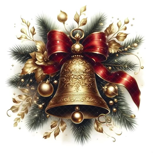 Christmas Bell Clipart Set of 11 Jpgs Christmas Clip Art, Festive Bell Images, Holiday Clipart Printable, Junk Journal, DIY Christmas Cards - Etsy