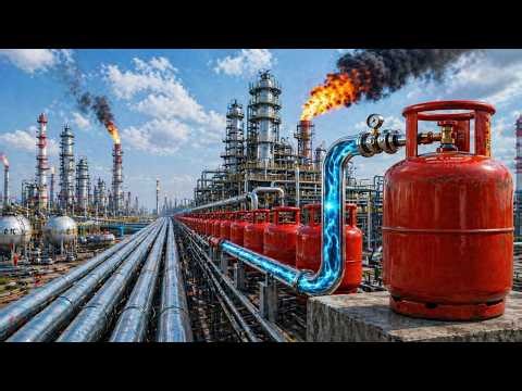 How LPG Gas Is Made — Complete Process from Crude Oil to Cylinder Filling Plant