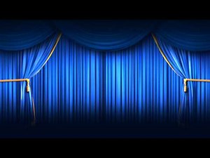 Background Full HD Blue Closing Curtain