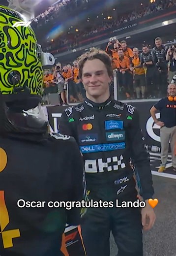title rivals and team mates. absolute class from oscar 🤝 #f1 #abudhabigp #oscarpiastri #landonorris #mclaren