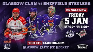 49 reactions · 10 comments |  | We start off ퟐퟎퟐퟒ, 퐎퐍 퐅퐑퐈퐃퐀퐘 with the visit of the league leading Sheffield Steelers  to Braehead Arena (7:30pm face-off). Join us in battle ⚔️, as we face the in form foes from South Yorkshire gbeng Join the Purple Army  홉홊홒! ➡️️ https://bit.ly/GlasgowClanTickets | Glasgow Clan | Facebook