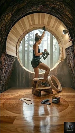 Transform a Giant Tree Into a Cozy Treehouse Cabin | Forest Build & Woodworking Project