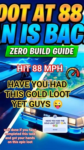 Hitting 88 MPH! ⚡ The DeLorean Time Machine in Fortnite! (Mythic Loot Guide) #fortnite 🔥 #delorean