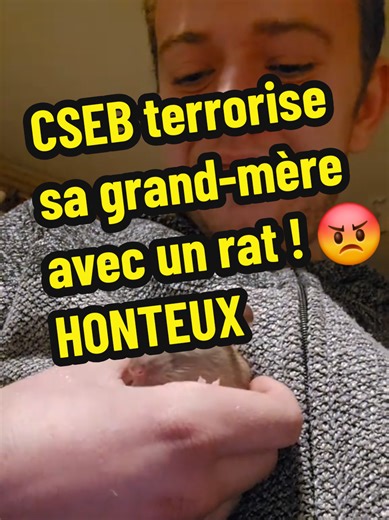 Personne vulnérable en danger ! Comment peut-on terroriser sa grand-mère ainsi ?😡 Comment peut-on manquer de respect à ce point ? 😡 Cseb terroriser sa grand-mère avec un rat qu'il vient d'acheter... #cseb #marvinlengrand #personnevulnerable #honteux