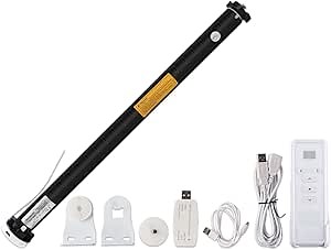 Solar Powered Rechargeable Battery Roller Shade Motor, Retrofit Existing Blinds into Motorized Blinds, Smart Blinds Motor with Remote/App/Voice Control (Only Motor)