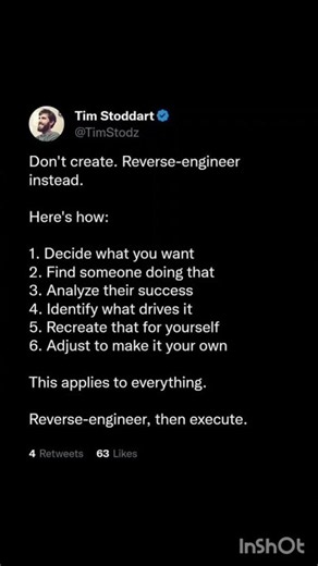 Reverse Engineer Success: Stop Starting From Scratch