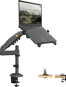 NB North Bayou Laptop Mount with Adjustable Tray for 10-17” Notebook, Full Motion Arm with VESA Plate for 17-30” Monitor (Within 4.4~19.8lbs),Clamp-on Grommet Mounting H100-FP