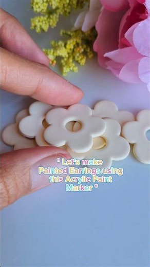 Making Painted Polymer Clay Earrings using Acrylic Paint Marker! @LETSRESIN