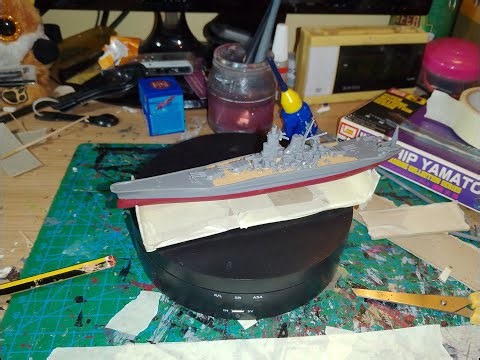 Imai - 1/1500 - Japanese Battleship - Yamato - Model Building Video