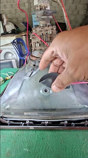 One hand to install the flyback header. #tutorial #repair #electronics