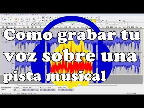 How to record your voice over a music track in AUDACITY