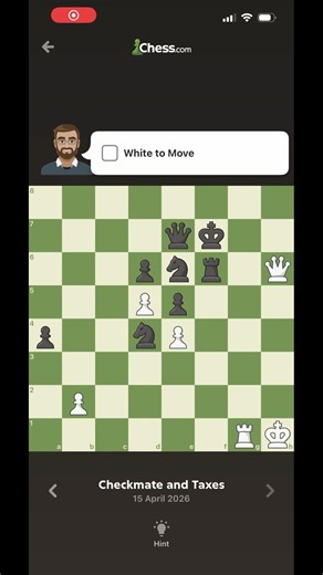 Solving daily puzzle 15-04-26 #chess