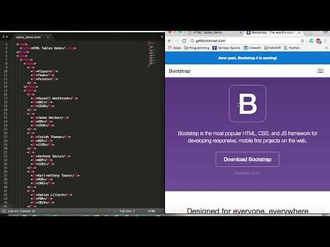 HTML Tables Tutorial: Bootstrap (Part 1/3)