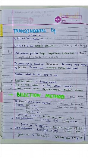 Solution of Algebraic & Transcendental equations and Interpolation| Advanced Applied mathematics