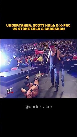 Undertaker, Scott Hall & X-Pac VS Stone Cold & Bradshaw. #wwe #tagteammatch #smackdown #rawiswar