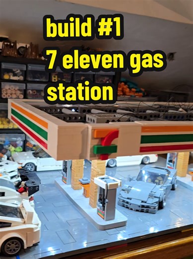 construction de la station essence 7 eleven en lego #legofrance #legomoc #lego #legospeedchampions #7eleven