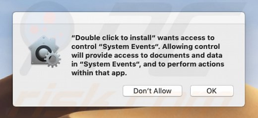 Double click to install  Adware (Mac)