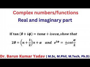 Separation of real and imaginary part of Exponential , Circular and Hyperbolic function | part 6 |