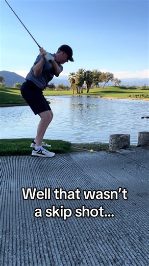 Note to self - hit the water to skip it on the water 💀 #creteking #cartpathonly #golf