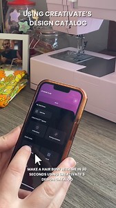 Speed running a new hair bow using Creativate’s design catalog! Download Creativate from the App Store or Google Play! | Singer Sewing