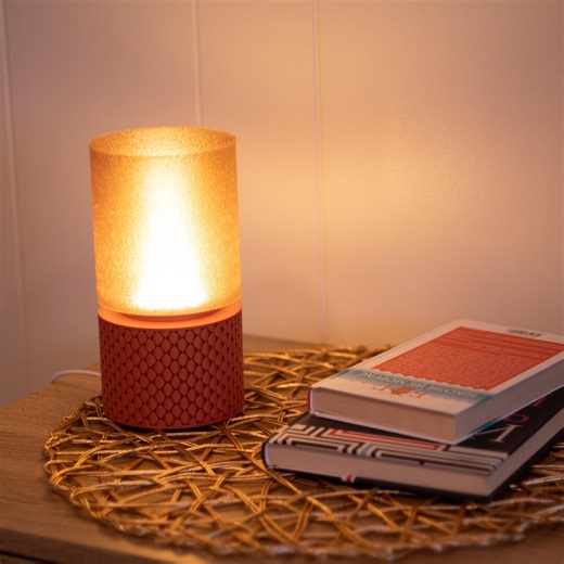 Cozy Amber Glow USB Standing Lamp,textured Minimalist Bedside Lighting - Etsy