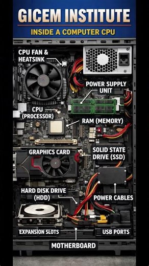 CPU के अंदर के भाग #computer