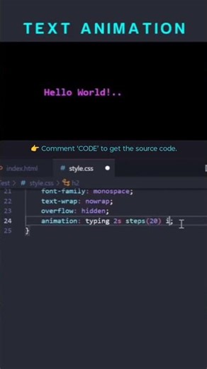 Create Typing Animation Using Pure CSS 🤯 (No JavaScript)