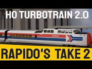 Rapido's UAC TurboTrain 2.0 in HO Scale, Amtrak Jet Powered Model Train Set with TCS Sound!